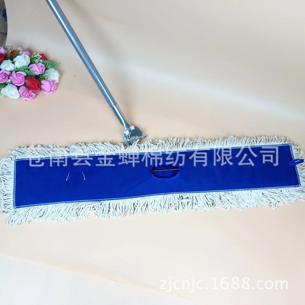 Thick Canvas Large Size Plate Mop Long Mop Factory Company Cleaning Dust Mop Row Mop 6 90 120 Centimeter