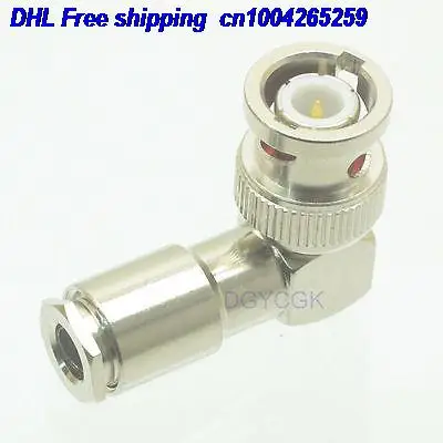 

DHL 50pcs BNC male plug right angle clamp RG59 RG-8X LMR240 male connector 22-ct