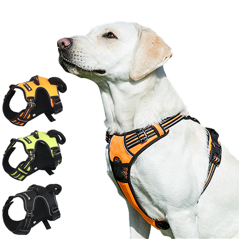 Reflective Dog Harness Tailup Pet Products All Weather Service Dog Padded Adjustable Safety Vehicular Lead Straps For Dogs