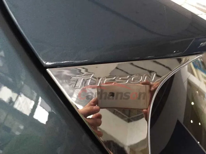 Для автомобиля hyundai Tucson Abs спойлер на заднее стекло боковое крыло треугольная крышка отделка молдинг гарнир авто Хром Стайлинг