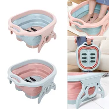 Складная пластиковая ванночка для ног, массажное ведро с пеной для ног, большая ванночка для ног, увеличивающая рост, фординговая бочка, уменьшающая давление