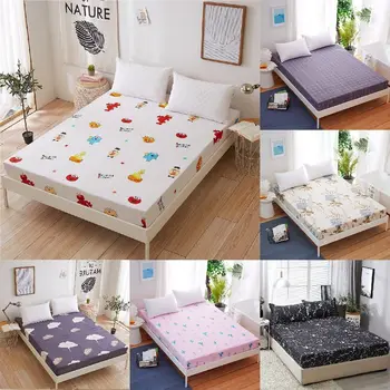 

Mattress Cover Polyester Floral Printed Vintage Fitted Sheet Without Pillowcase Lightweight Bed Cover Single Double King Size