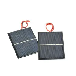 AIYIMA шт. 2 шт. солнечная панель s DIY Гибкая солнечная панель энергия эпоксидная пластина с проводами 0,65 Вт В 1,5 в 60x80 x мм 3 мм Panneau Solaire