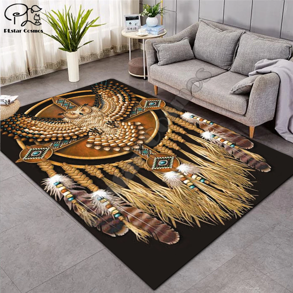 Черный Индейцев Лакота Череп Буйвола солдат ковры из мягкой фланели 3D коврики с принтом автомобильные коврики нескользящие большой ковер-7