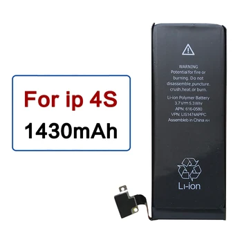 

10pcs/lot Real Capacity 1430mAh 3.7V phone Battery for Apple iPhone 4S 4GS iPhone4S 0 cycle replacement repair parts