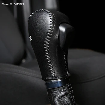 

Car Leather Knob Cover Gear Head Shift Knob Cover Gear Shift Collars Case Car Stylings For Jeep Compass 2017 2018 2019
