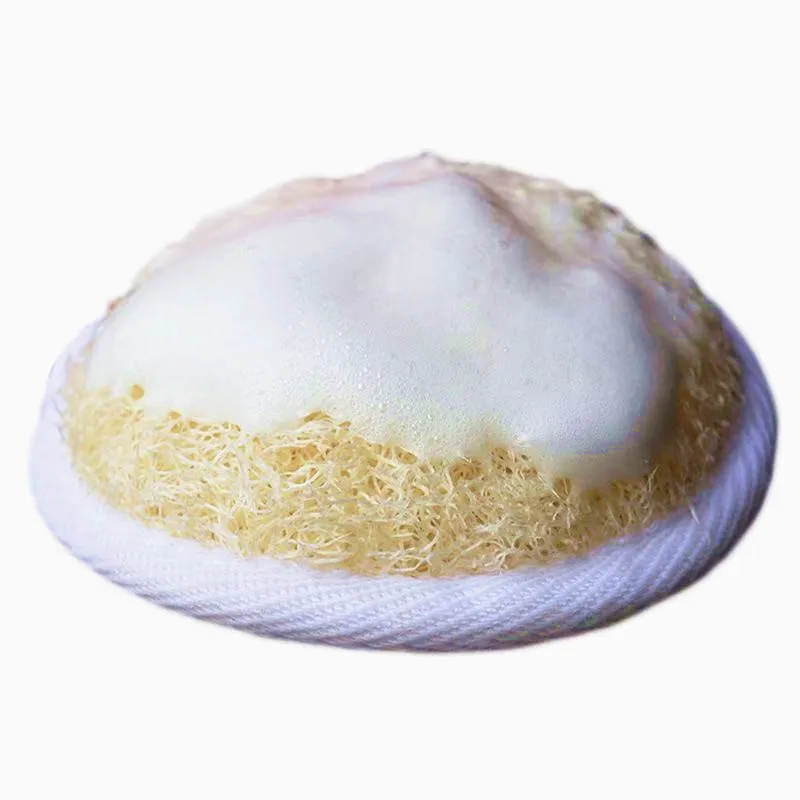 Natural Loofah Sponge Manual Facial Cleansing Scrubber Handheld Pad 10 Packs Exfoliating Loofah Face Brush Cleanser