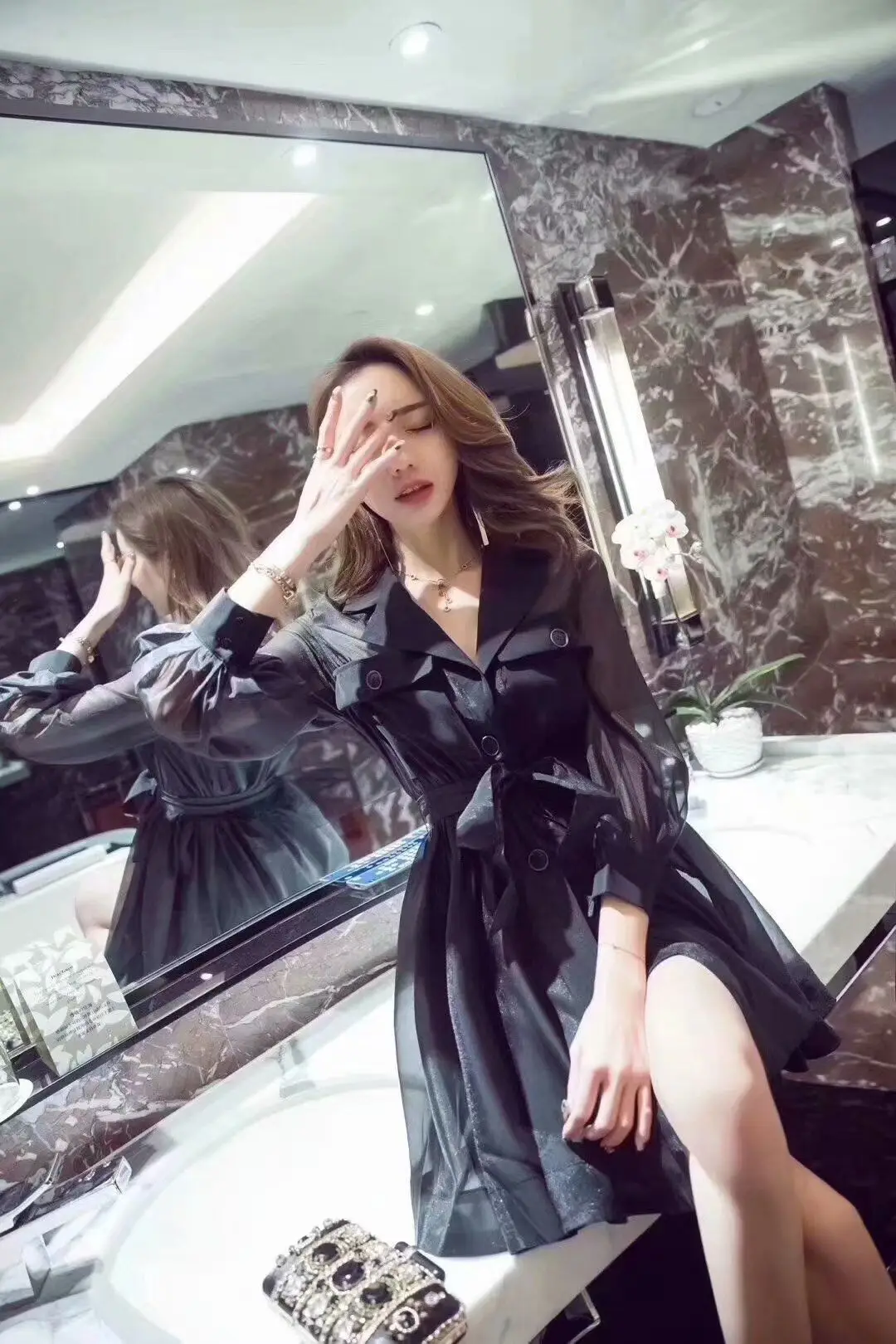 

Photo Shoot 2020 Spring Clothing New Style Origional Cabinet Quality High-End Fashion Dress Debutante Goddess-Two-Piece Set