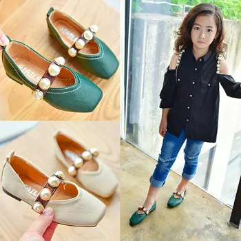 

2020 Summer Kids Shoes for Girl Sandals Toddler Children Flats Size 26-36 Basic No Lacing Shallow Shoes for Girls Kids Princess