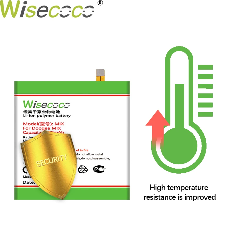 WISECOCO 5300 мАч Смешанная батарея Для Doogee Mix мобильного телефона новейшее производство высокое качество батареи+ номер отслеживания