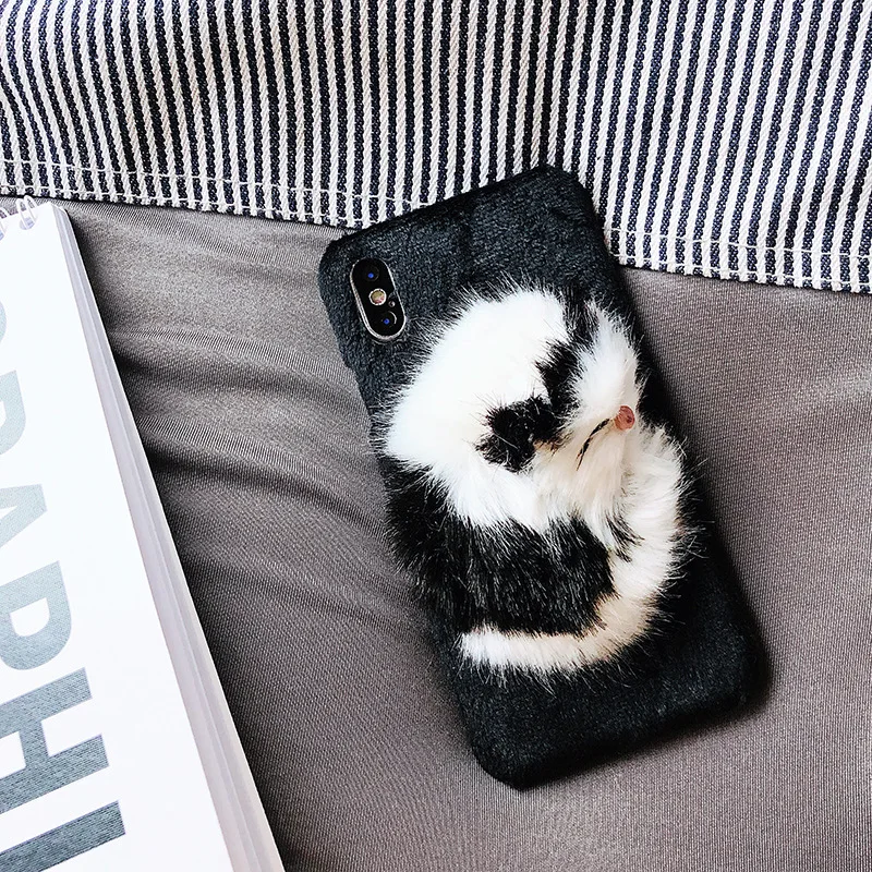 Чехол на айфон 7 11 6s 8 Pro 6 XS Max XR X Plus чехлы case no apple logo милый плюшевый игрушечный чехол для телефона для iPhone для Apple задняя крышка мягкая силиконовая защитная оболочка без логотипа - Цвет: phone Case
