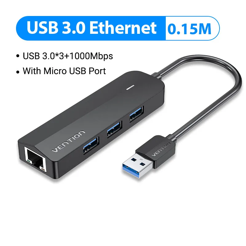 USB 3.0 a 10/100/1000 Mbps GIGABIT RJ45 Ethernet Lan Adattatore per P V6O5 U3R6 