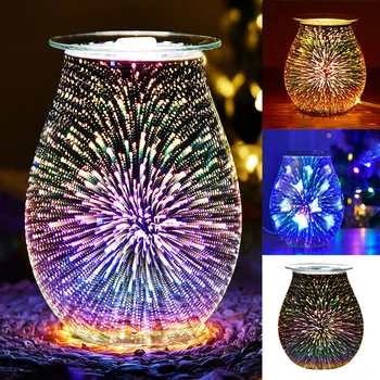 

2020 Sale Glass Aroma Electric Wax Melt Burner Firework Scent Aroma Fragrance Lamp Night Light