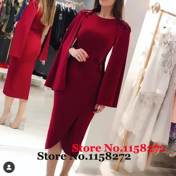 

Dark Red Satin Formal Prom Evening Mermaid Dresses Applliques Party Dress Robe De Soiree Plus Size Custom Made