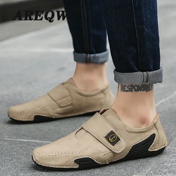 

High Quality Men Shoes Casual Leather Flat Loafer Mens Shoes Slip-on Summer Footwear Fashion Shoes Men Hot Sale 2020