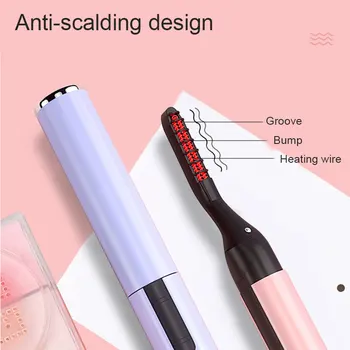 

2019 Heated Eyelash Curler Electric Eyelash Curler Mini Eyelash Curler for Eyelashes Curling Nature Long Lasting