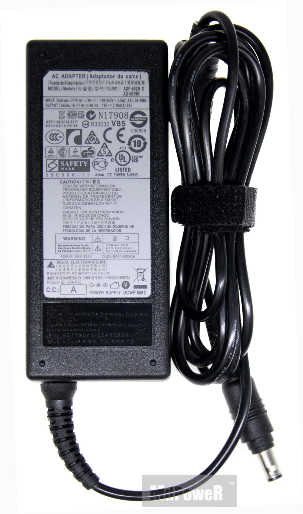 오리지널 AD-6019R AC 어댑터 충전기 전원 공급 장치, 삼성 NP305E5AI R423 RV411 RF411 PA-1600-66 PCGAD-6019, 60W, 19V, 3.16A