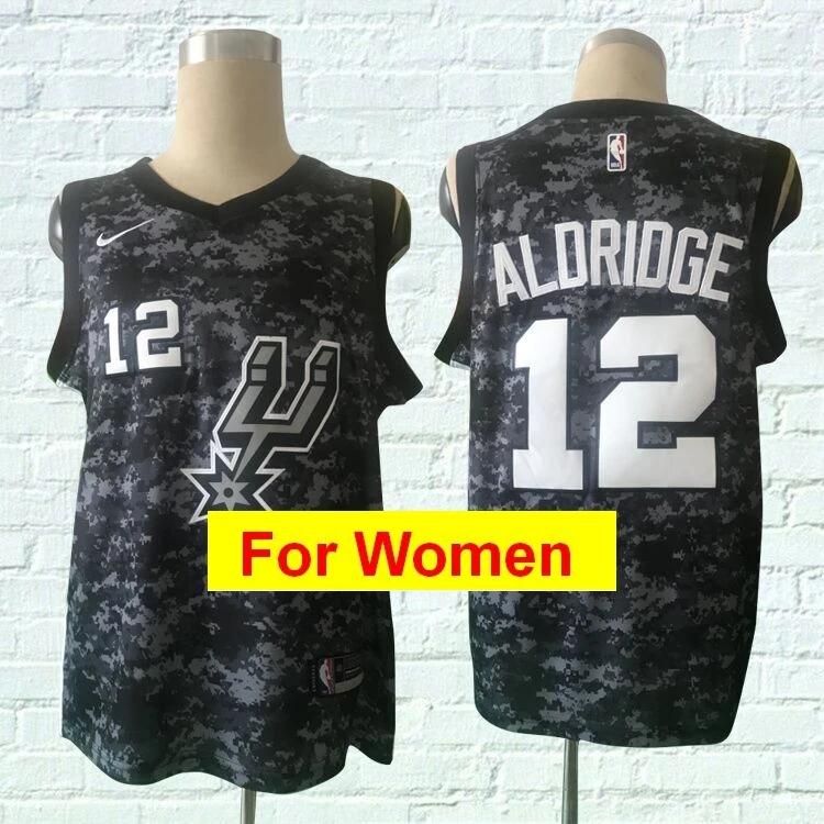 Слоновая кость San Antonio Дерозан LaMarcus Aldridge Газоль Руди гей Тони Паркер женские u Жинобили Данкан Баскетбол Майки для женщин - Цвет: Слоновая кость