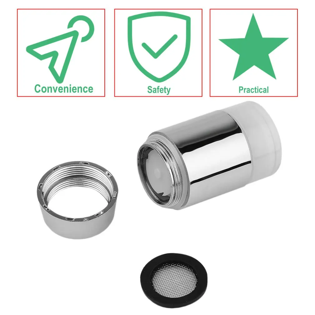 2017 Arrival Water Glow Shower 3 Color Changing LED Tap Faucet Light Temperature Sensor