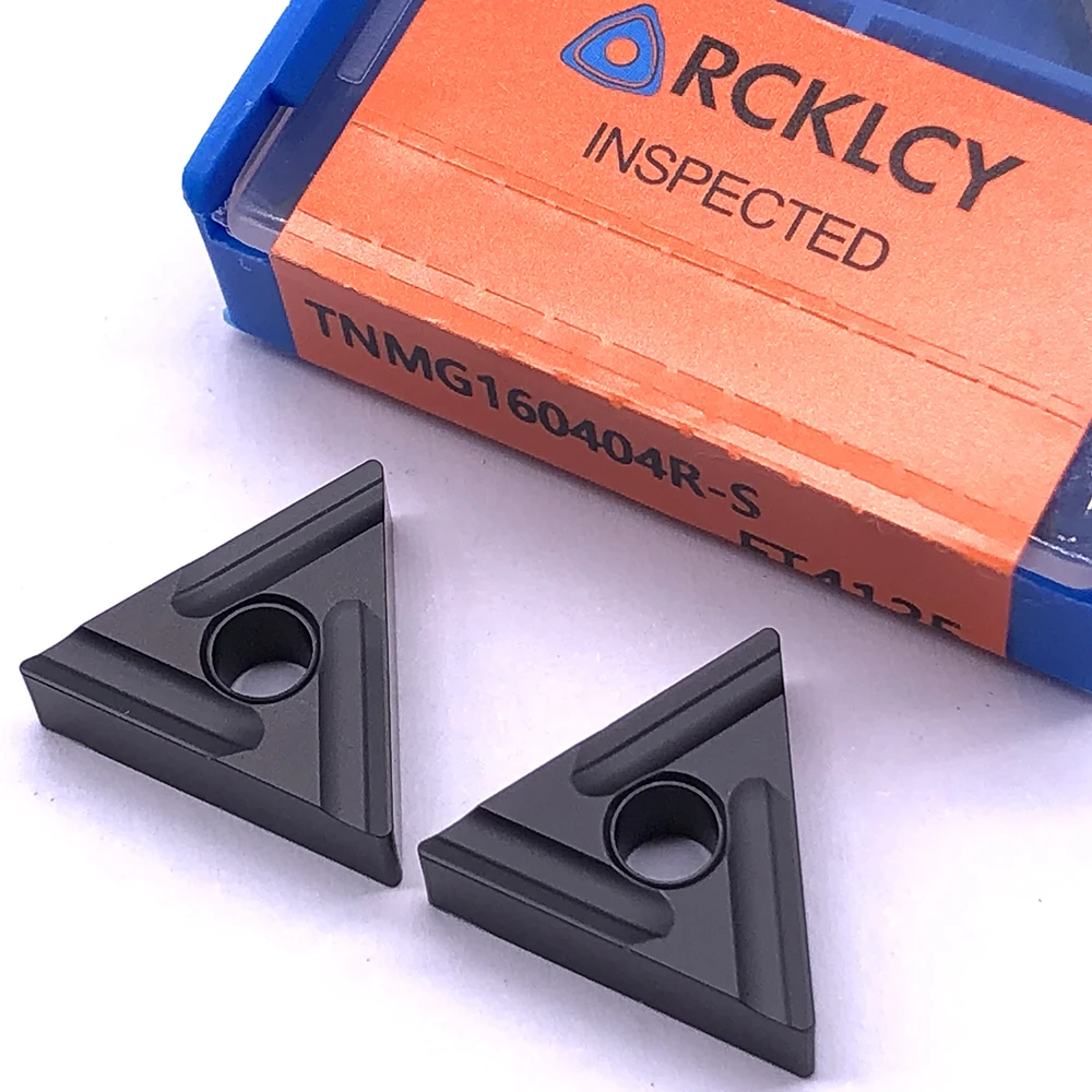 

10pcs RCKLCY Turning carbide inserts TNMG160404 R-S FT4125 for steel turning tools cnc lathe cutter high quality machining