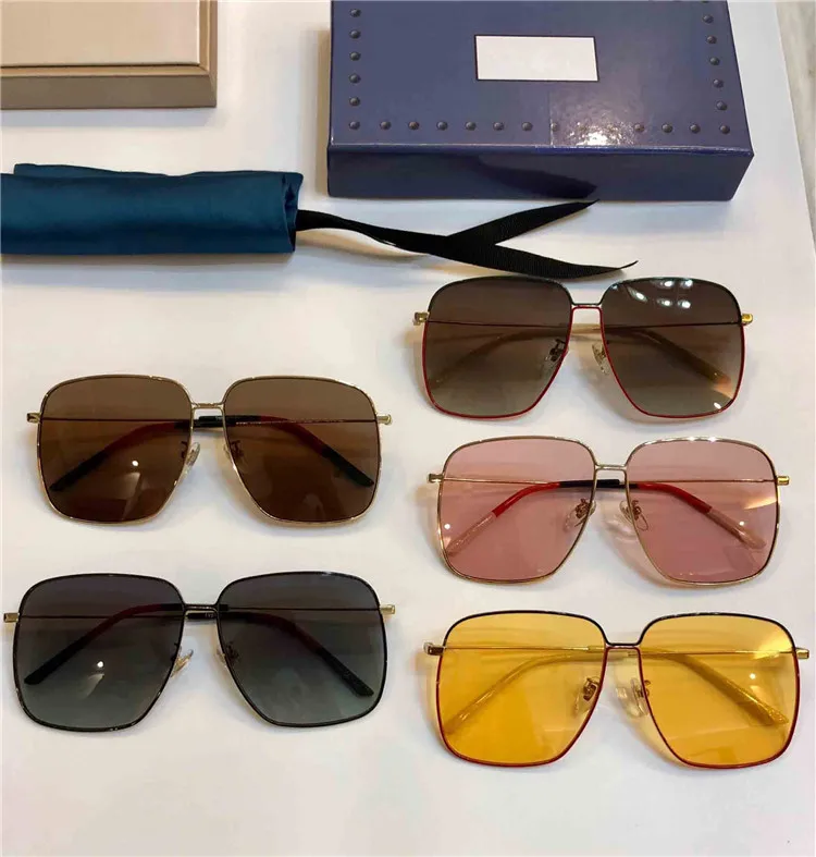 

Li Yi Feng Ni Ni Celebrity Style Sun Glasses Gg0394s Square Big Box Transparent Pink UV-Protection Sunglasses Was a Small Face