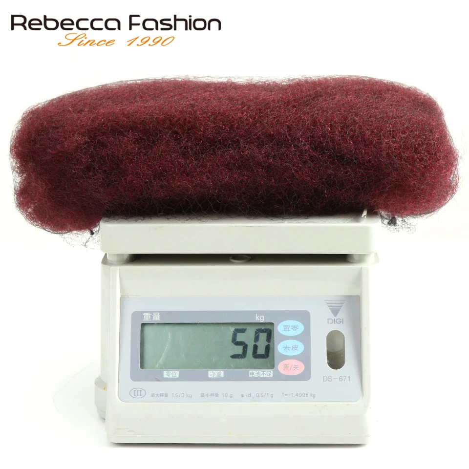 Rebecca Fashion Peurvian Non Remy человеческие волосы афро кудрявые объемное наращивание плетеные волосы дреды вязаные крючком Быки 50 г за шт