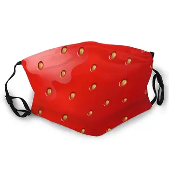 

Texture Of Strawberry Double-sided printed dustproof and windproof mask, can be cleaned and reused, suitable for outdoor sports
