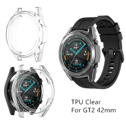 Чехол для huawei Watch GT Active Classic Sport GT2, Смарт-часы, чехол из поликарбоната и ТПУ, защитная пленка GT 2, SIKAI, спортивные аксессуары - Цвет: GT2 TPU 42mm