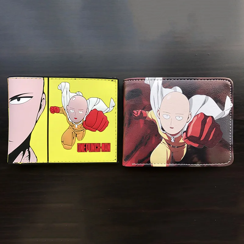 One Punch Man кошельки из искусственной кожи тонкий кошелек для молодых мальчиков и девочек студенческий аниме мультфильм короткий кошелек
