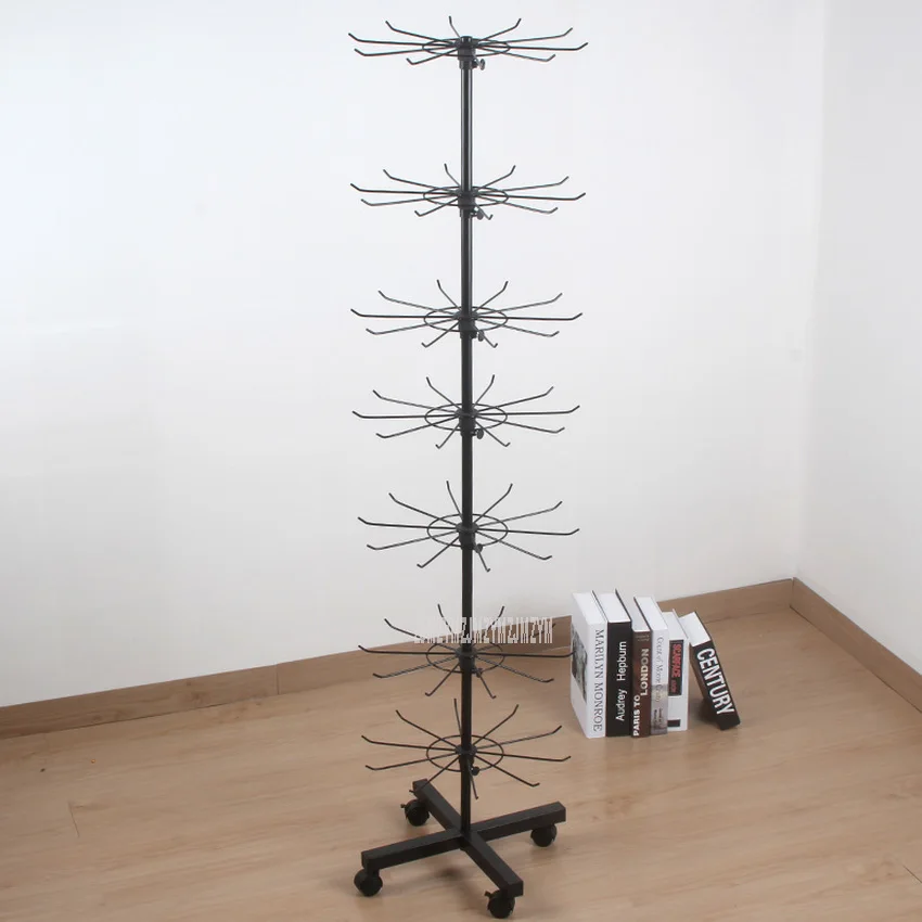 7 Tiers 70 Hooks Rotatable Rack Socks Hat Cap Display Stand Hanger Wig Scarve Bracelet Pendant Storage Holder Shelf Shelves | Дом и сад
