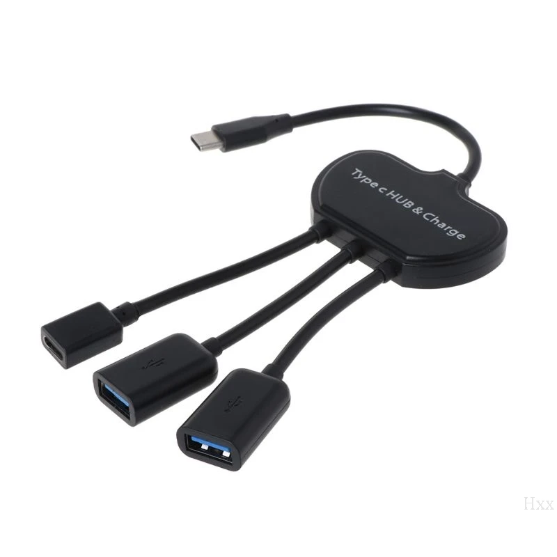 Кабель type-C 3 в 1 USB C OTG кабель хоста ремень для втулки адаптер разветвитель