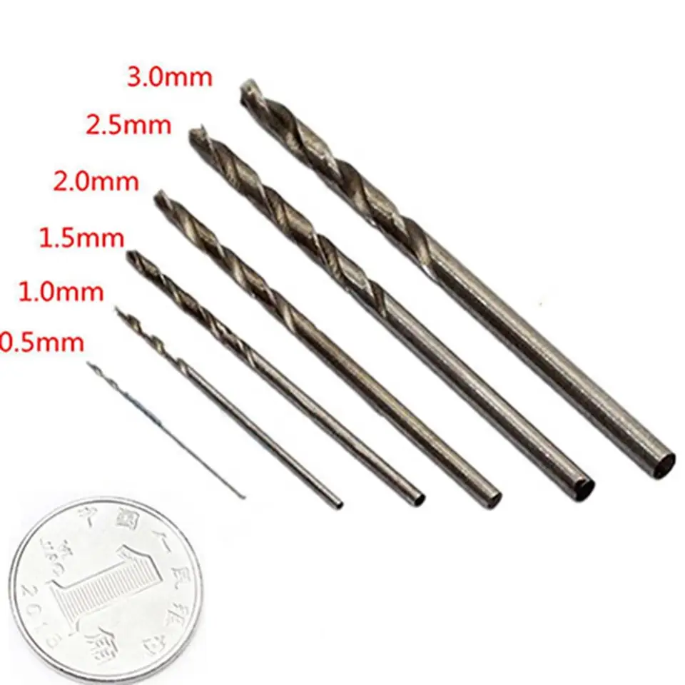 10-Piece HSS Mini Twist Drill Bit Set - Fully Polished, Sizes 0.3mm To 3.5mm 5 thumbnail image
