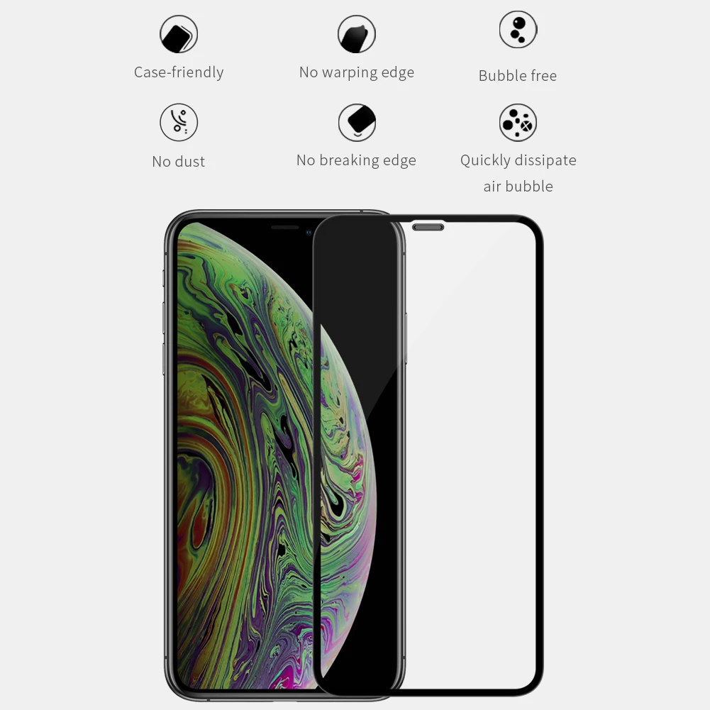 Nillkin XD полное покрытие 3D защитное закаленное стекло для iPhone 11 11 PRO 11 Pro Max X XR XS Max 8 7 Plus Защитное стекло для экрана