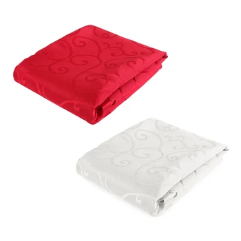 

2x 40 Inch Round Table Cover Tablecloth Wedding Banquet Party Polyester Red & White