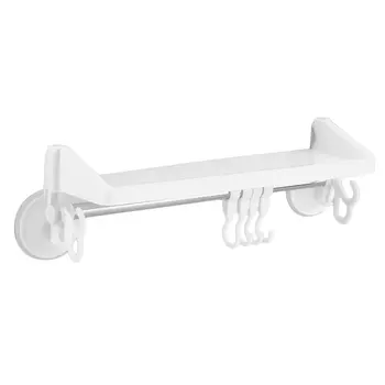 

Powerful Suction Bathroom Racks Practical Corner Hanging Storage Towel Rack With Hook Toothbrush Holder Cup Organizer