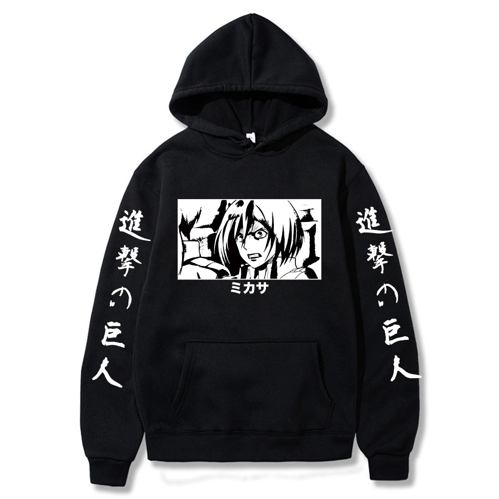 

2021 Attack on Titan Hoodie Men Fashion Loose Pullovers Casaul Tops Sweatshirts Women Harajuku Pullover Hoodies Tops
