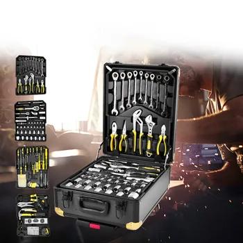 Cheap 186pcs Household Tool Set Manual Hardware Tools Electrician Repair Tool Kit Hammer Saw Wire Stripper Knife Screwdriver Wrench