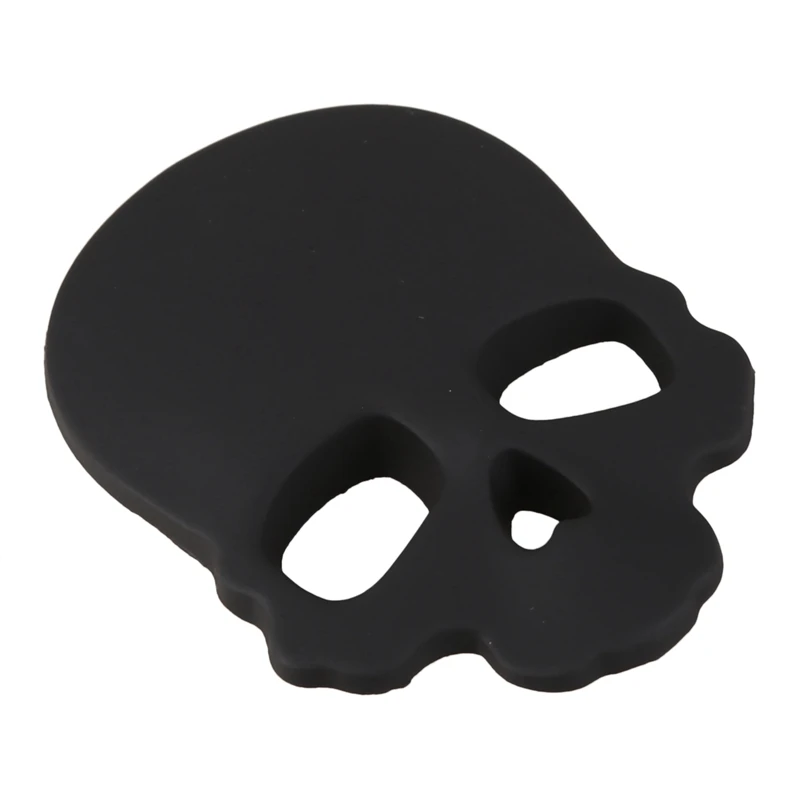 Skull Bone 3d design motorcycle car emblem badge sticker black