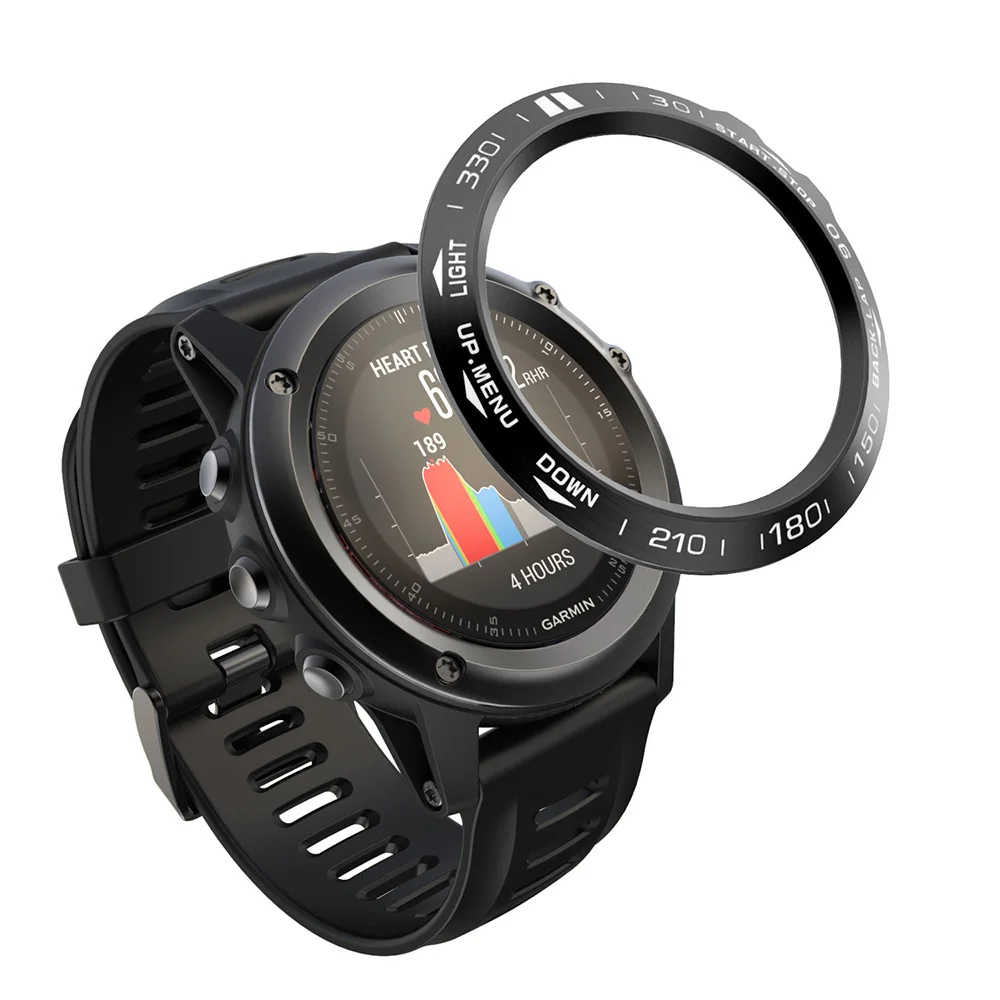 Для Garmin Fenix 3/Feniix 3 HR Безель кольцо из нержавеющей стали скульптурный ТАХИМЕТР клейкая крышка защита от царапин Ringke - Цвет ремешка: Black white B