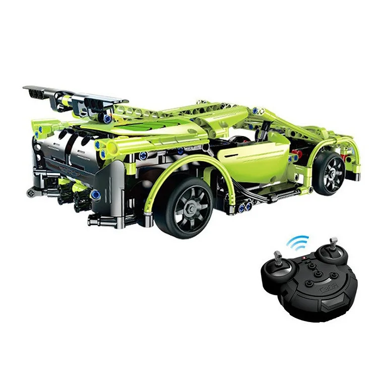 

Double e Cracking Take C51007 Science And Technology Electric Remote Control Assembled Building Blocks Model Sports Car Children
