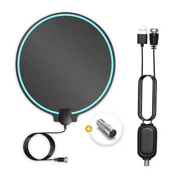 

Digital Television Round Home Local Channels HD 1080P Professional Indoor Use Free View PVC Switch Amplifier TV Antenna