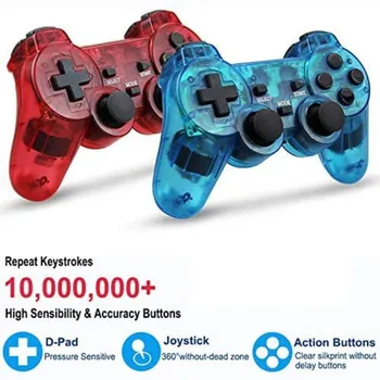 

Transparent Color Wireless Gamepad For Sony PS2 2.4G Vibration Joystick Blutooth Controller For Playstation 2 Joypad