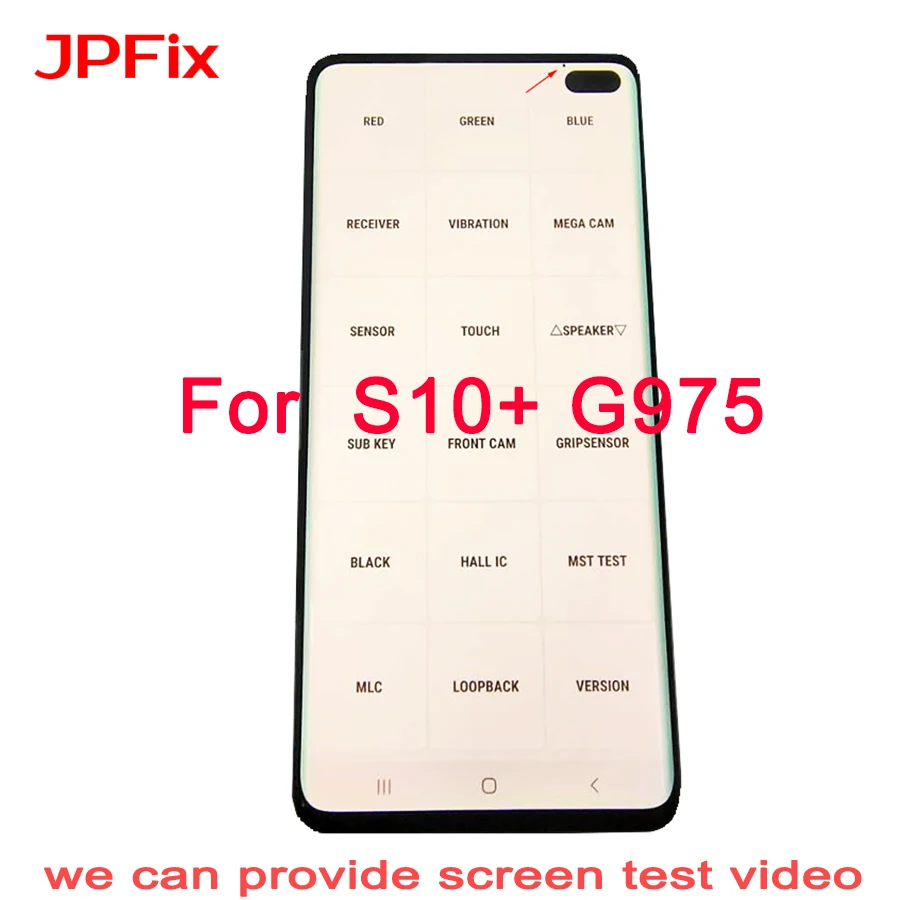 ЖК дисплей JPFix для SAMSUNG S10 Plus SM G975F + Замена экрана в сборе точечного затенения с