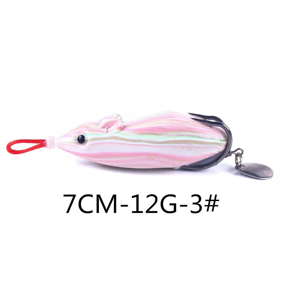 1 PC Frog Lure 7cm 12.8g Pesca Spinner Spoon Fishing Lure Sillicon