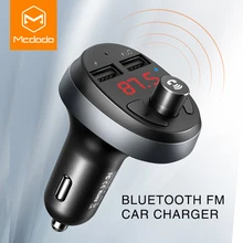MCDODO fm-передатчик светодиодный двойной зарядное устройство USB Авто Bluetooth 4,2 громкой связи беспроводной автомобильный аудио-MP3-плеер для iPhone Xiaomi