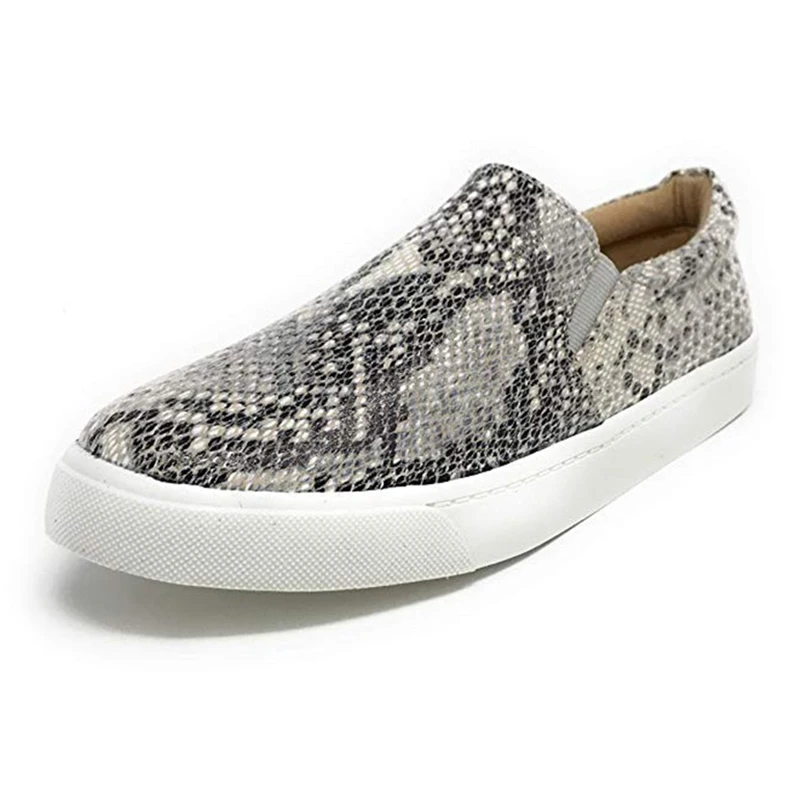 Tanie COVOYYAR 2019 Leopard moda kobiet Sneakers płaskie buty kobieta wąż drukuj buty w stylu casual wiosna lato mokasyny Slip on 43 WSN280