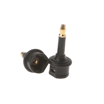 

2 Pcs Toslink Female To 3.5mm Male Mini Audio Plug Digital Optical Adapter Converter