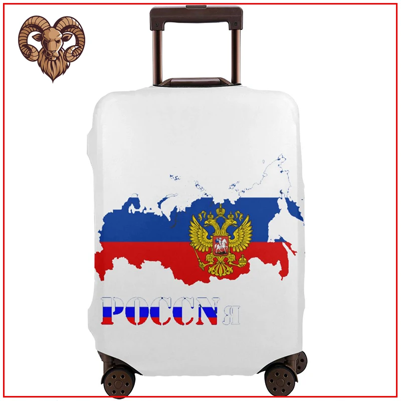 Pocnr аксессуары для путешествий с флагом России Защитная крышка багажа бирка