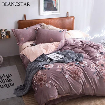 

Blancstar Bedding Sets 2019 Crystal Velvet Winter Four-piece Bed Linen Stitch Bedding Set Comforter Bedding Sets Comfort Q014