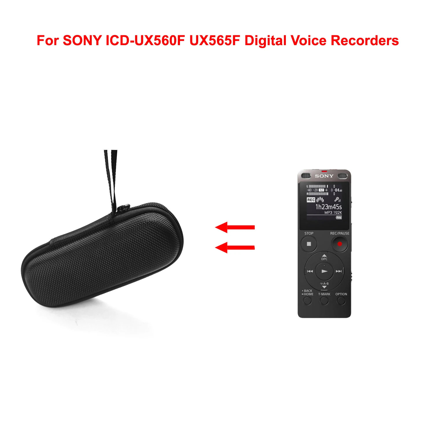 Защитный чехол сумка чехол для переноски для SONY ICD-UX560F UX565F цифровые диктофоны портативный дорожный Чехол сумка для хранения